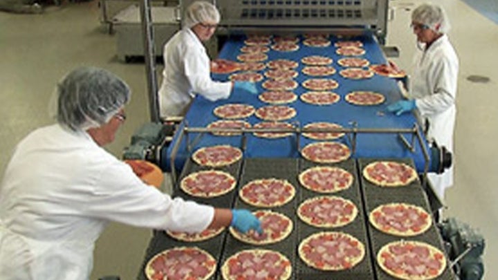Herstellung Pizzen