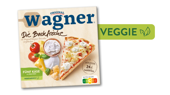 Backfrische fünf Käse