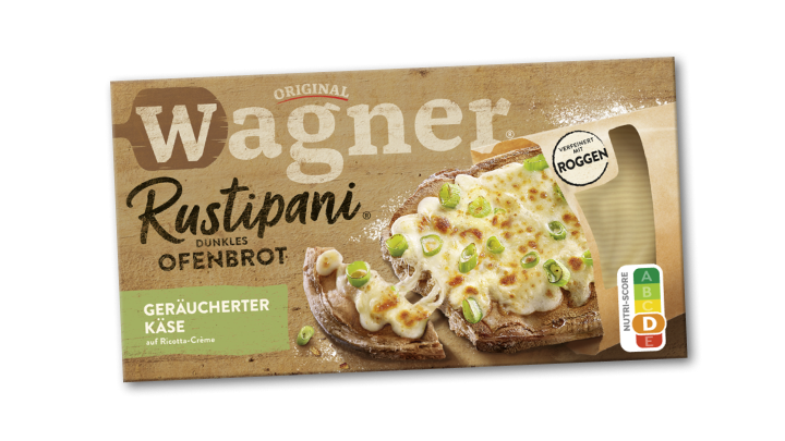 Rustipani Ofenbrot Geräucherter Käse auf Ricotta-Crème