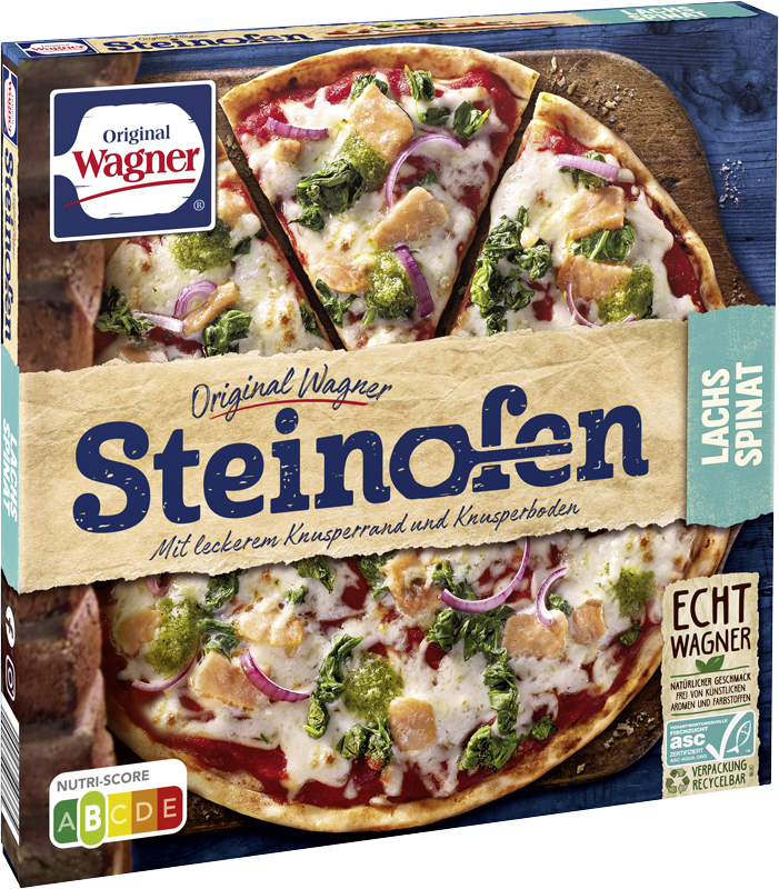 Wagner Pizza Original Steinofen Lachs Spinat_0