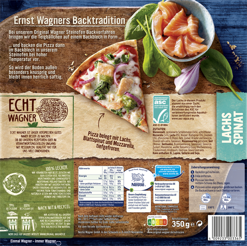 Wagner Pizza Original Steinofen Lachs Spinat_2