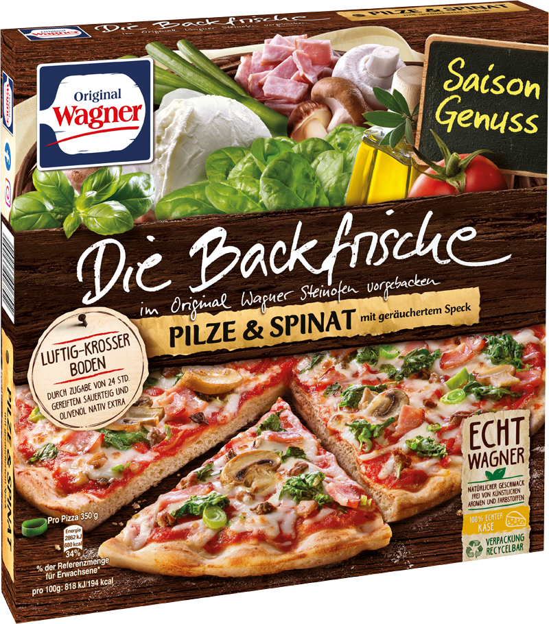 Wagner Pizza Die Backfrische Pilze & Spinat_0