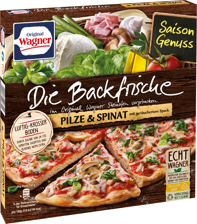 Wagner Pizza Die Backfrische Pilze & Spinat_0 Wagner Pizza Die Backfrische Pilze & Spinat_0
