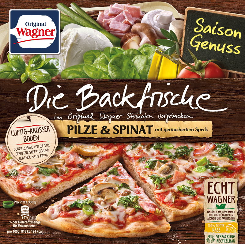 Wagner Pizza Die Backfrische Pilze & Spinat_1