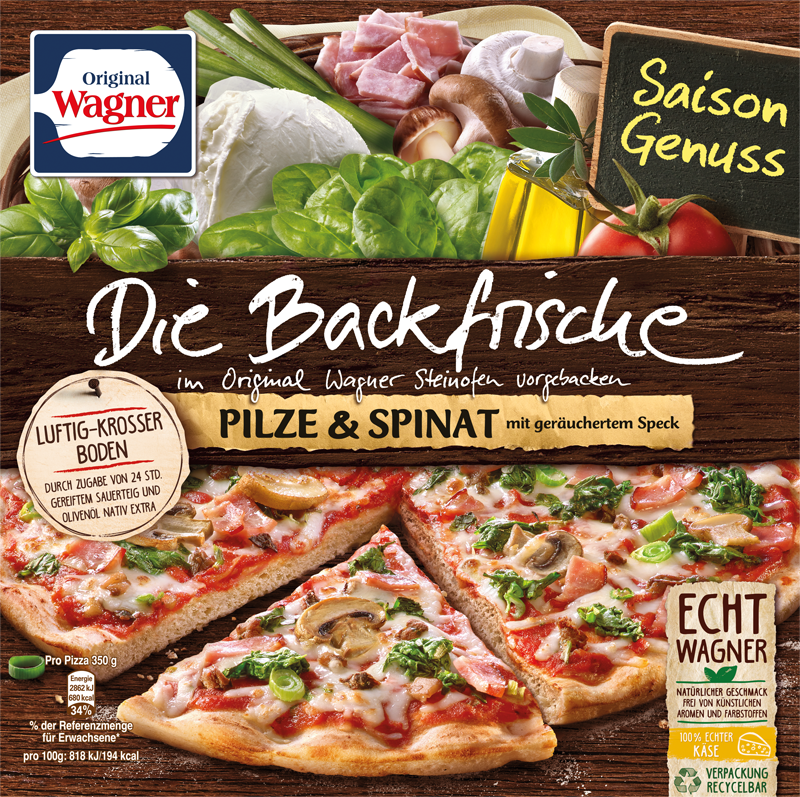Wagner Pizza Die Backfrische Pilze & Spinat_1 Wagner Pizza Die Backfrische Pilze & Spinat_1