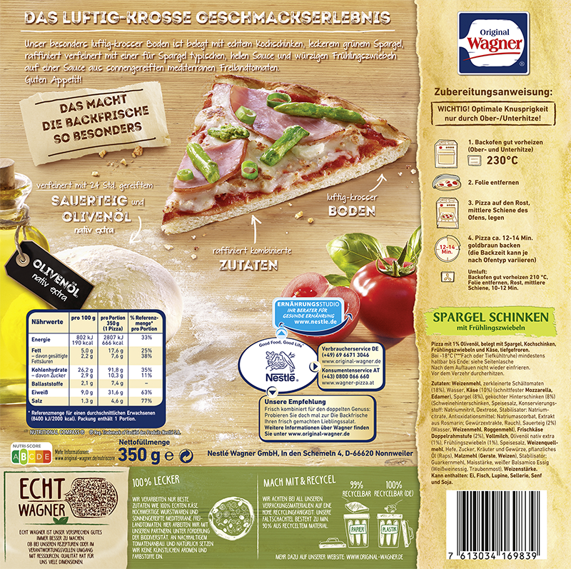 Wagner Pizza Die Backfrische Spargel Schinken_2 Wagner Pizza Die Backfrische Spargel Schinken_2