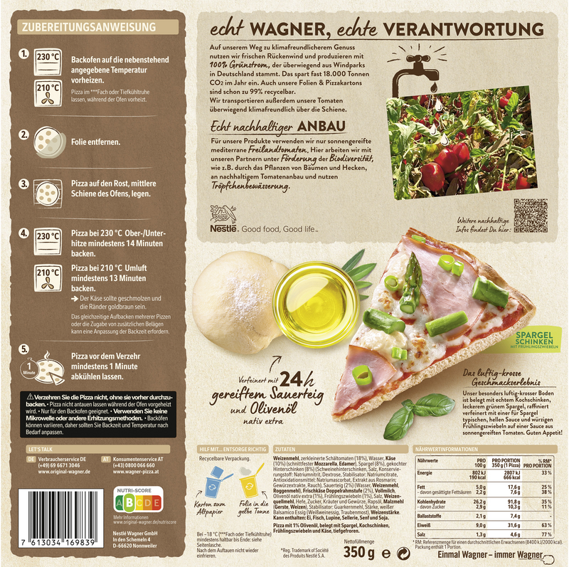 Wagner Pizza Die Backfrische Spargel Schinken_2 Wagner Pizza Die Backfrische Spargel Schinken_2