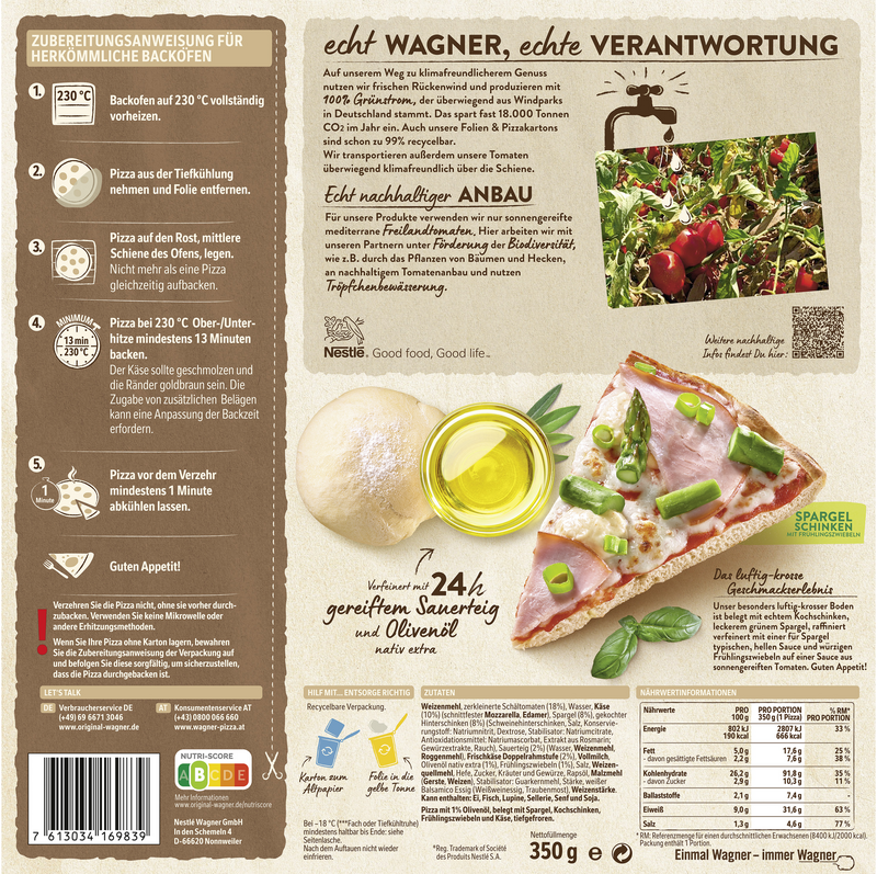 Wagner Pizza Die Backfrische Spargel Schinken_2