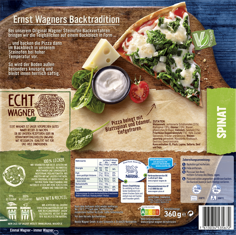 Wagner Pizza Original Steinofen Spinat_2 Wagner Pizza Original Steinofen Spinat_2
