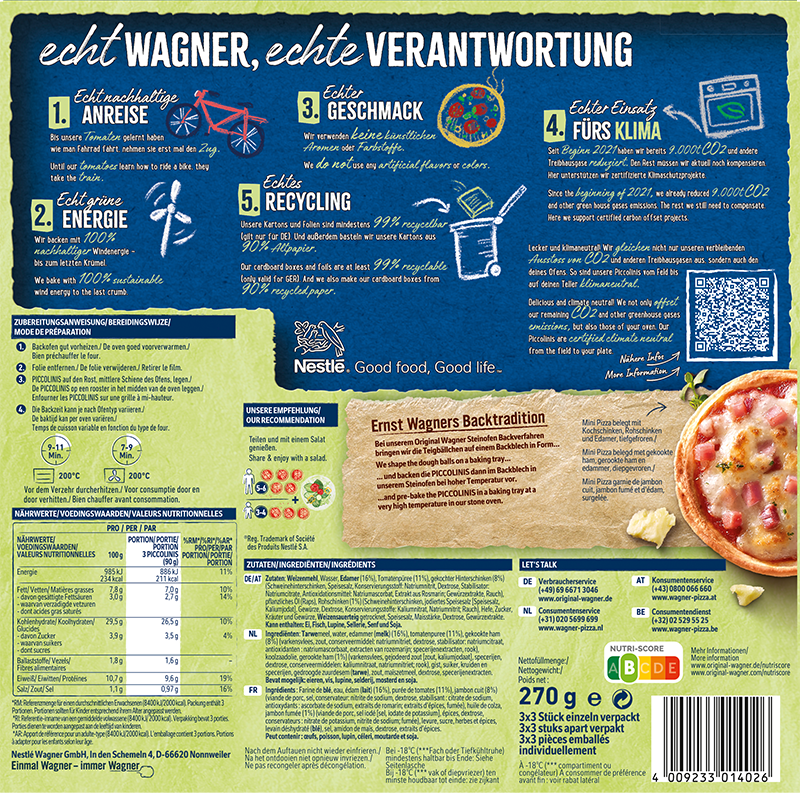 Wagner Pizza Original Piccolinis Schinken_2