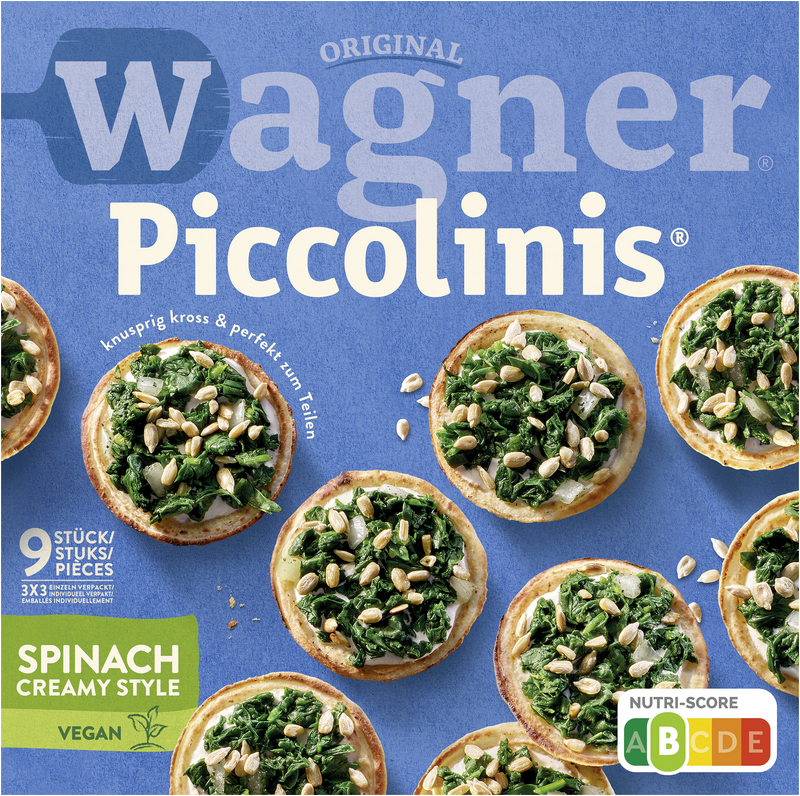 Wagner Piccolinis Spinach Creamy Style 9x30g_1 Wagner Piccolinis Spinach Creamy Style 9x30g_1