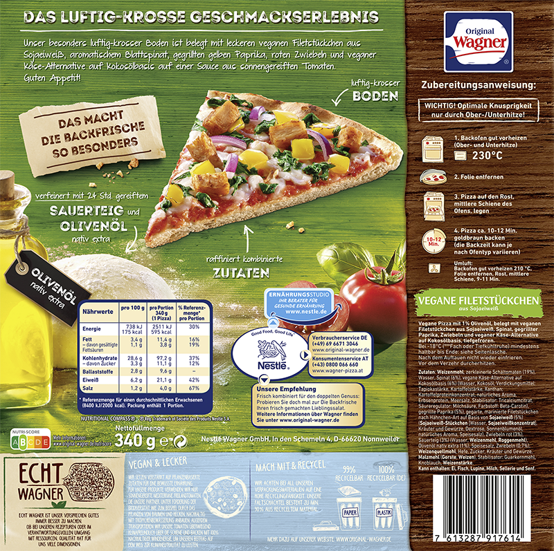Wagner Pizza Die Backfrische Vegane Filetstückchen_2 Wagner Pizza Die Backfrische Vegane Filetstückchen_2