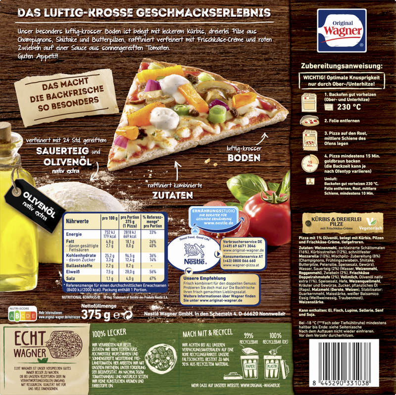 Wagner Pizza Die Backfrische Kürbis & Dreierlei Pilze_2 Wagner Pizza Die Backfrische Kürbis & Dreierlei Pilze_2