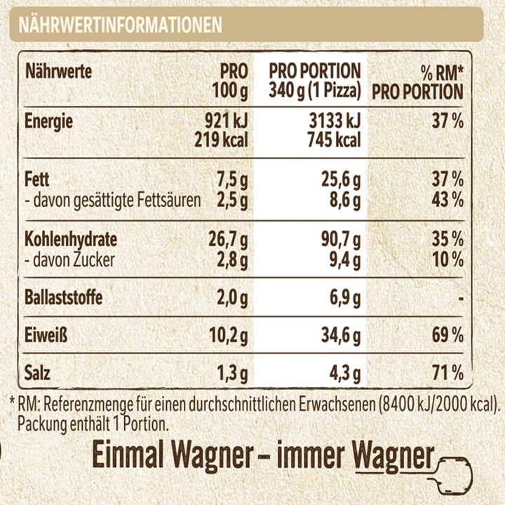 Wagner Pizza Die Backfrische Thunfisch