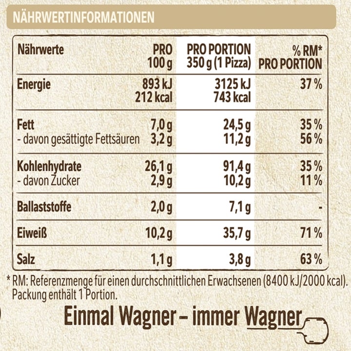 Wagner Pizza Die Backfrische Mozzarella