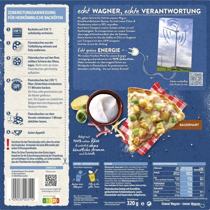 Wagner Flammkuchen Nach Bauernart