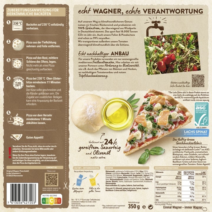 Die Backfrische Lachs Spinat
