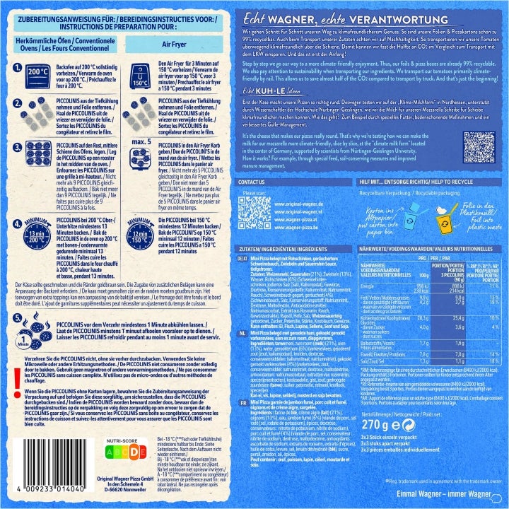 Wagner Pizza Original Piccolinis Elsässer Art