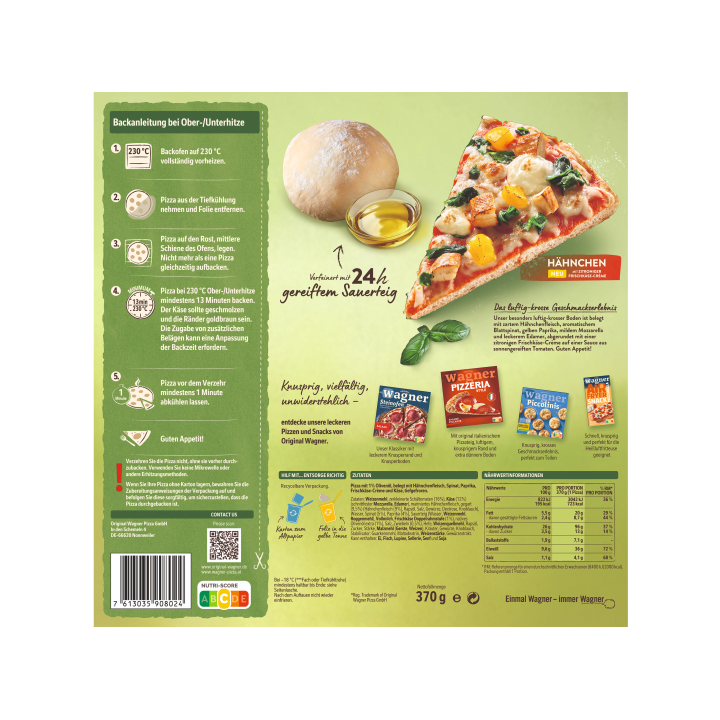 Wagner Pizza Die Backfrische Hähnchen