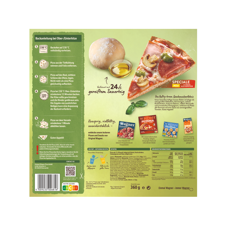 Wagner Pizza Die Backfrische Speciale