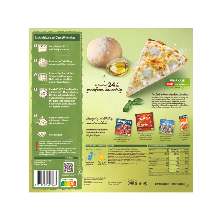 Die Backfrische Fünf Käse