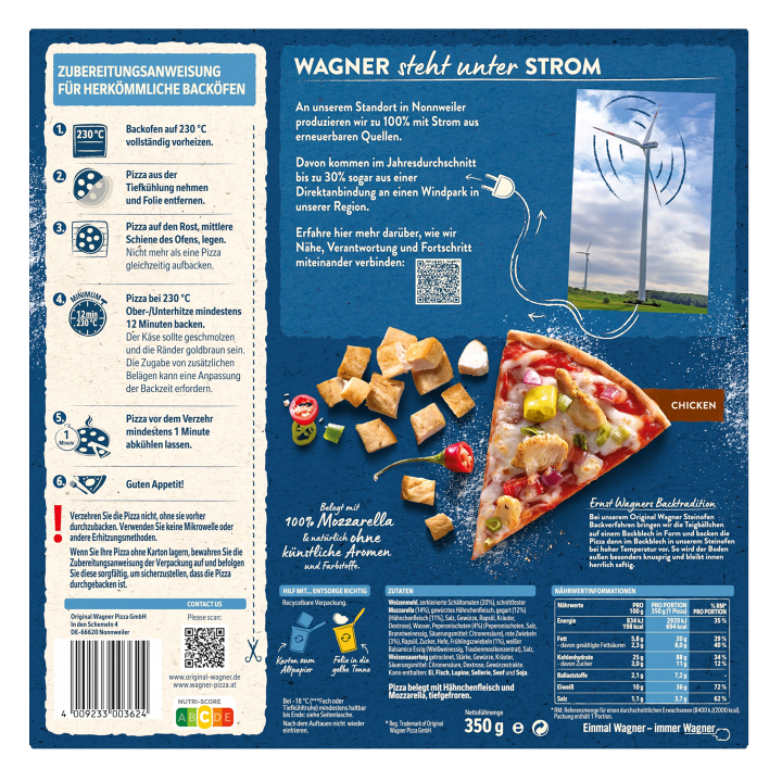Wagner Pizza Original Steinofen Chicken