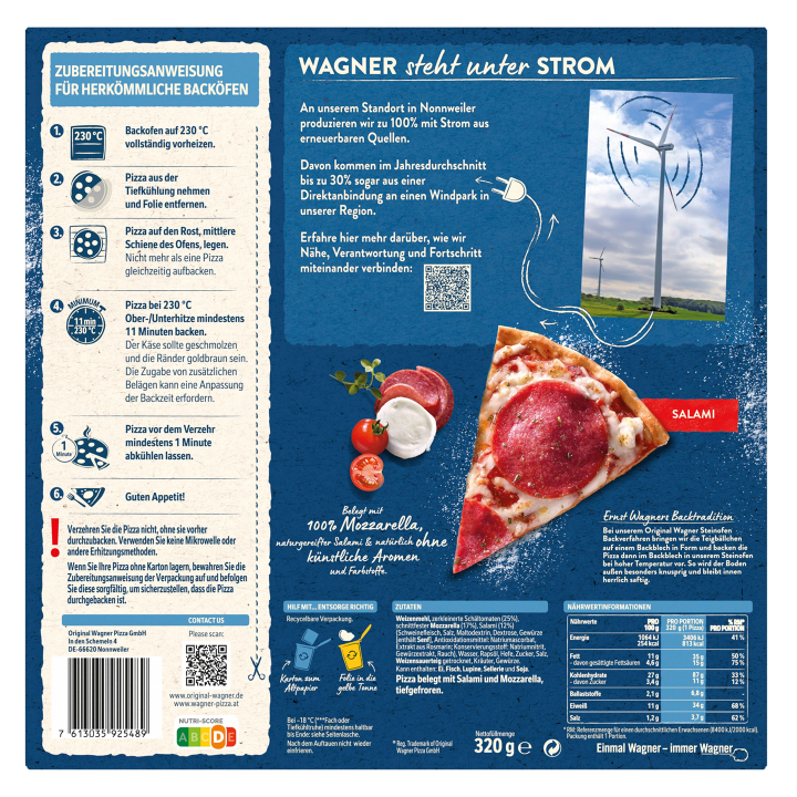 Original Wagner Steinofen Pizza Salami