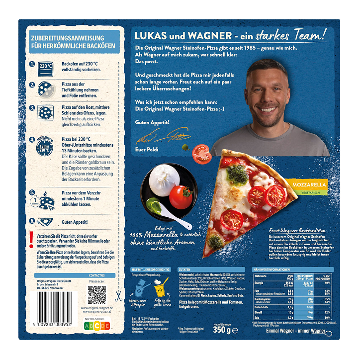 Original Wagner Steinofen Pizza Mozzarella