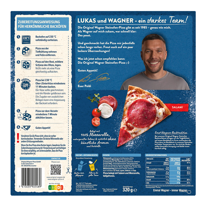 Original Wagner Steinofen Pizza Salami