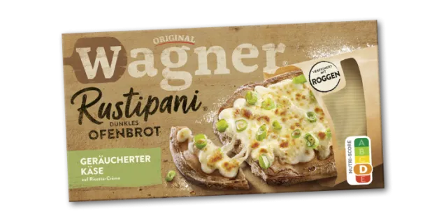 Rustipani Ofenbrot Geraeucherter Kaese auf Ricotta-Creme